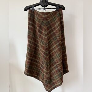 Vintage Ralph Lauren Plaid Wool Skirt